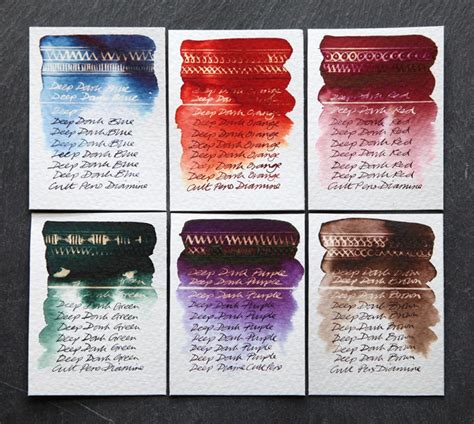 Cult Pens Diamine Inks Test Fountain Pen Ink Art