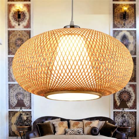 The ceiling is reinforced concrete. Bamboo Wicker Rattan Pendant Light Fixture Asian Japanese ...