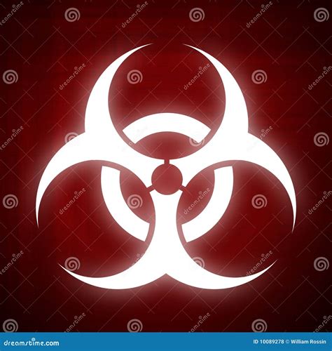 Biohazard Symbol On Red Background Stock Illustration Illustration Of