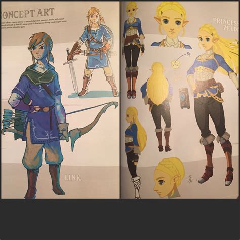 Concept Art Of Link And Zelda From The Botw Collectors Strategy Guide