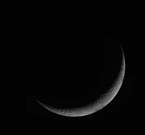 Waxing Crescent 8 Moon Rastrophotography