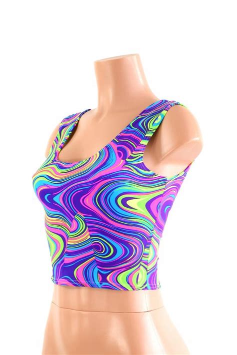 Neon Glow Worm Tank Crop Coquetry Clothing