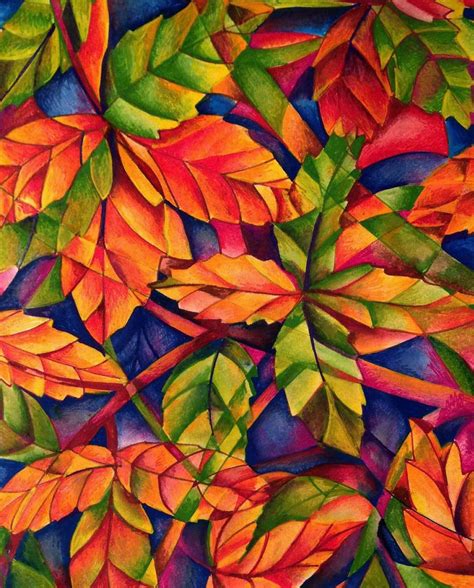 Autumn Abstract Watercolour By Tiffany Budd Artfinder