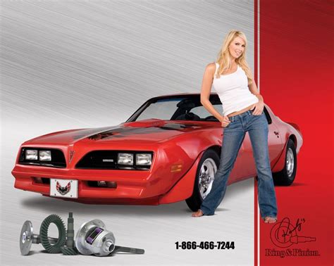 Randys Ring And Pinion Blonde Model With A 70s Pontiac Trans Am