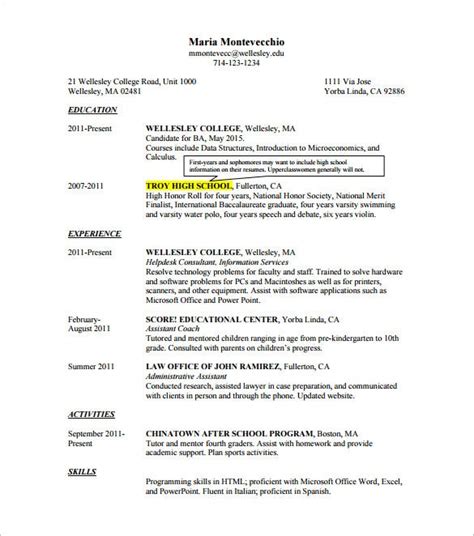 Select a professional template to begin creating the perfect resume. 15+ College Resume Templates - PDF, DOC | Free & Premium Templates