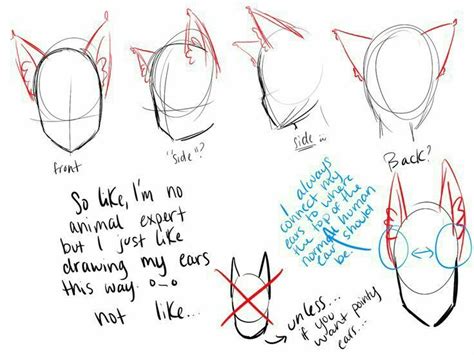 Cat Ears Neko Text How To Draw Mangaanime Anime Wolf Ears