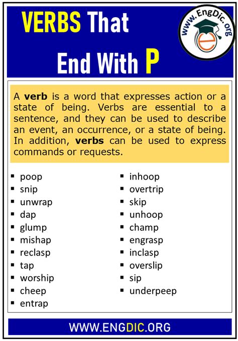 300 Verbs That End With P Complete List Engdic