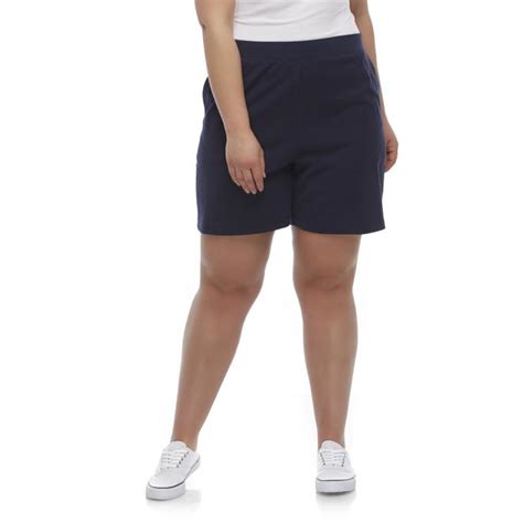 Basic Editions Womens Plus Jersey Knit Shorts