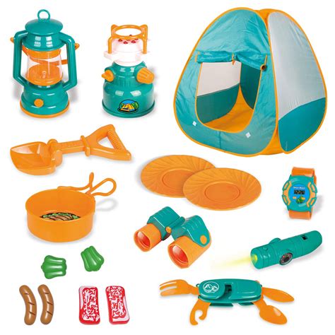 18 Piece Kids Camping Gear Set With Pop Up Play Tent