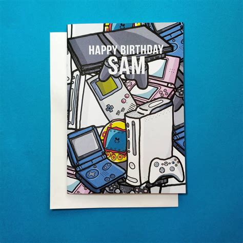 Personalised Birthday Card Gaming Birthday Card Custom Etsy