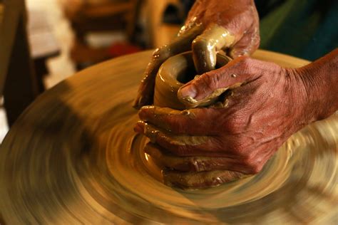 Free Images Wood Workshop Spinning Pottery Close Up Art Hands