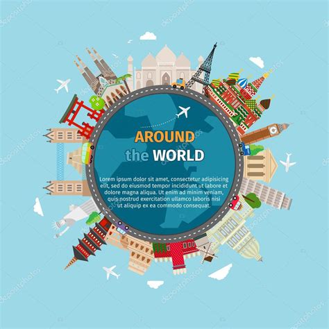 Because you really can, and discover a whole new you. Travel around the world postcard — Stock Vector © MSSA ...