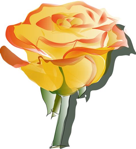 Yellow Rose Clip Art