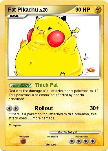 Date received is the receiving system's date when the wonder card is received. Pokémon Fat Pikachu 144 144 - Thick Fat - My Pokemon Card