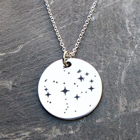 Steel Constellation Pleiades Science Jewelry Moon