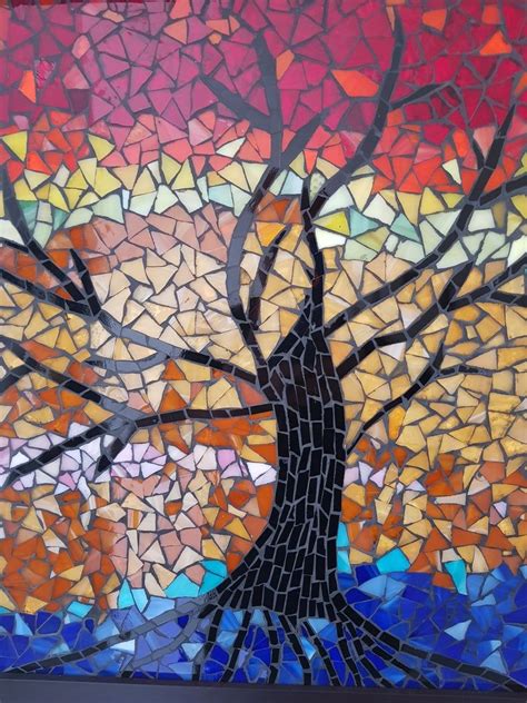 Tree Mosaic Etsy Mosaic Art Mosaic Wall Art Mosaic Art Projects