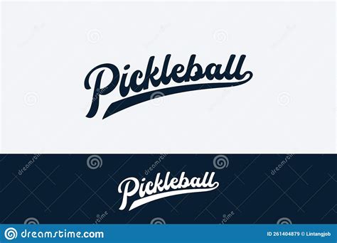Pickleball Lettering With Script Letters That Are Dynamic Simple And