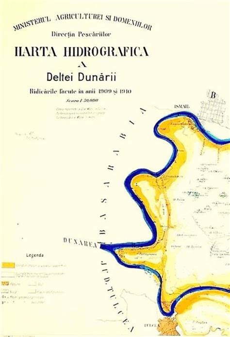 Harta Hidrografica A Deltei Dunarii Directia Pescariilor