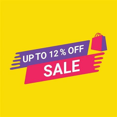 Super Sale Offer Banner Up To 12 Percent Off 26140745 Vector Art At