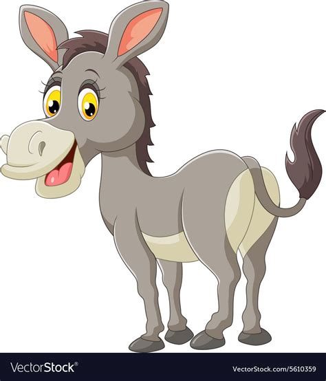 Illustration Of Cartoon Donkey Smile And Happy Download A Free Preview