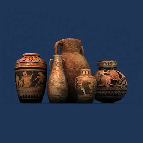 3d Asset Low Poly Greek Pottery Cgtrader