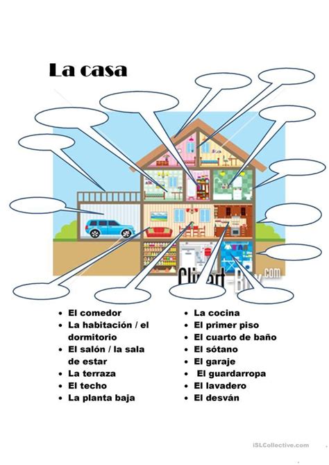 La Casa Vocabulaire Espagnol Espagnol Apprendre Et Enseignement De L