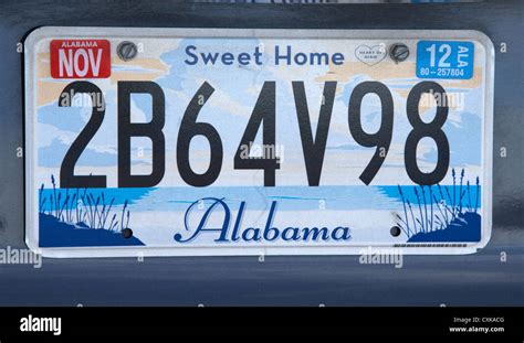 Sweet Home Alabama State License Plate Usa Stock Photo Royalty Free