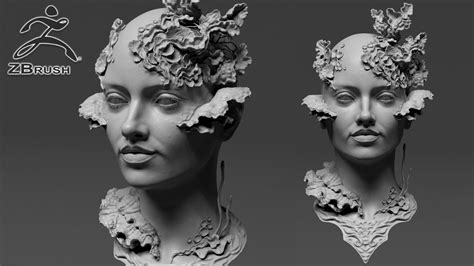 Zbrush Sculptingtutorial Concept A Female Headart Practice Youtube