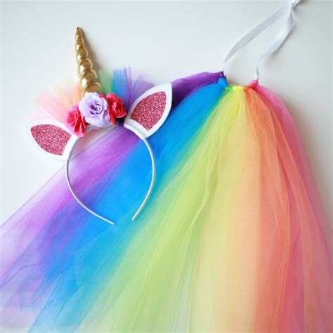 This is only part one of a full unicorn costume. Rainbow Unicorn Tail Costume in 2020 | Diy unicorn costume, Girl unicorn costume, Unicorn costume