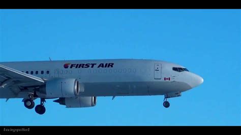 First Air Boeing 737 400 Landing At Ottawa Youtube
