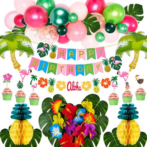 Buy Golray Hawaiian Luau Birthday Party Decorations Supplies Girls