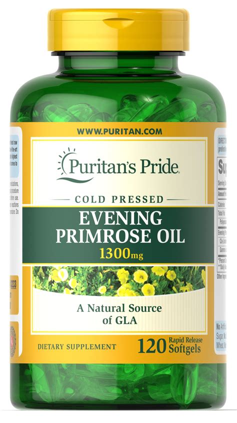 Evening primrose oil has been used as a safe and effective way for women to treat symptoms of. Evening Primrose Oil 1300 mg with GLA 120 Softgels ...