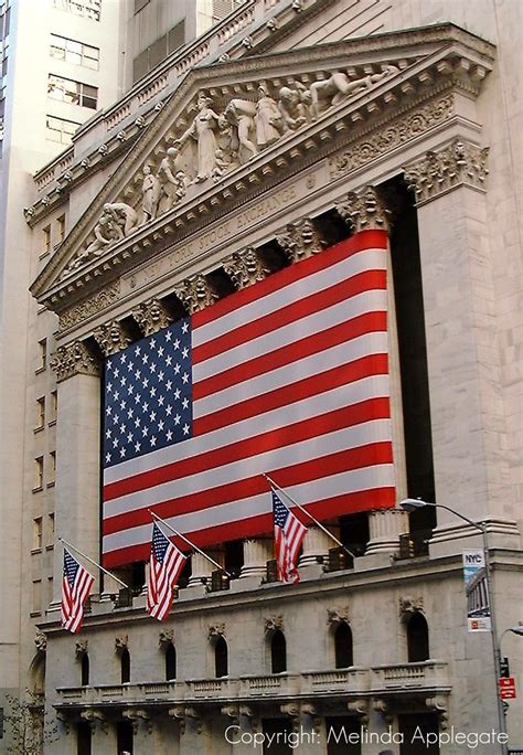 American Flag On The New York Stock Exchange Building Man Flickr
