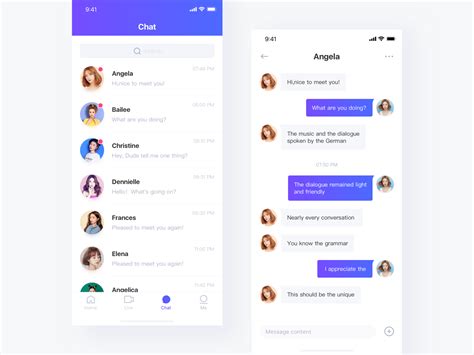 App Chat Screen By Maryfang For Orizon Uiux Design Agency On Dribbble