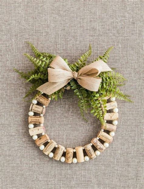 Christmas Wreath Using Wine Corks Wine Cork Diy Crafts Wine Cork Diy