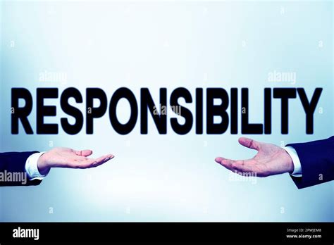 Handwriting text Responsibility, Word for Having control over someone