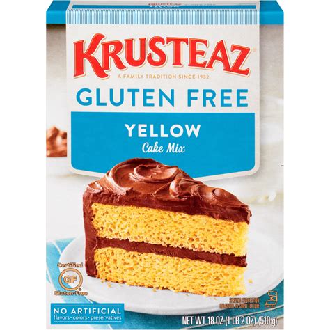 KrusteazÂ Gluten Free Yellow Cake Mix 18 Oz Box