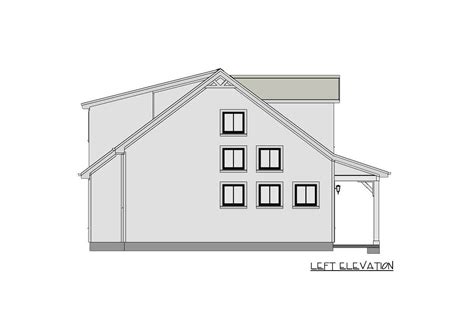 2 Story 2 Bedroom Micro Living Country Home With Loft Overlook House Plan