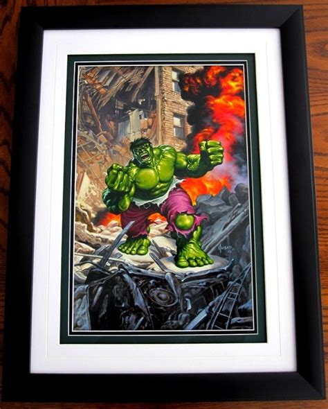 The Rampaging Hulk Painting By Joe Jusko Cover To Overstreet 50 In Charles Dahan S Original