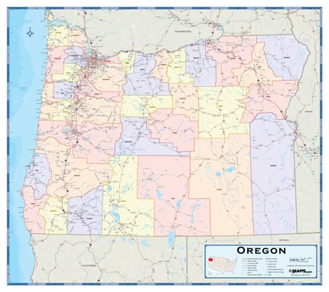 Oregon Washington Border Map