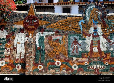 Mural As A Tribute To Cuauhtémoc The Last Aztec Ruler By Juan Stock