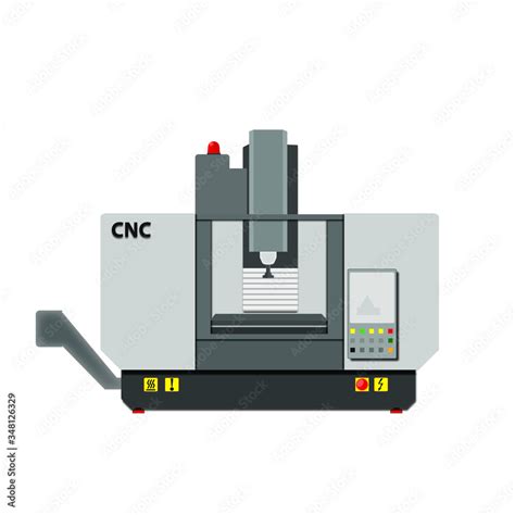 Vector Drawing Numeric Machine Cnc Milling Machine Stock Vector Adobe
