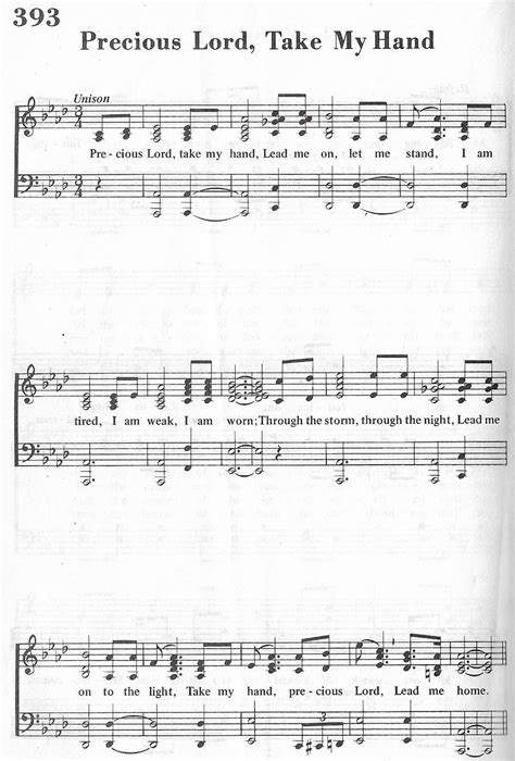 Precious Lord Take My Hand Hymn Satb Page 1 Of 2 Hymns Lyrics