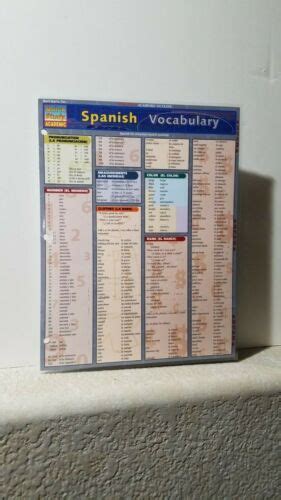 Quick Study Academic Spanish Vocabulary Ebay