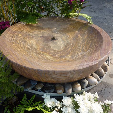 Babbling Bowl Fountain Rainbow Sandstone Large Stone Water Features