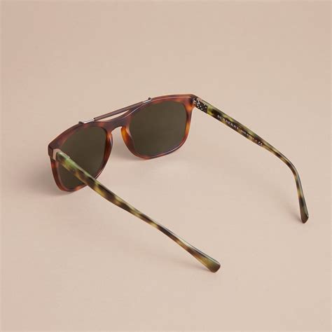top bar square frame sunglasses in brown burberry united states