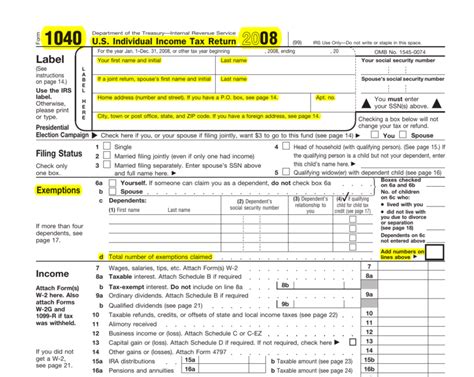 Irs Fillable Form 1040 Printable Forms Free Online