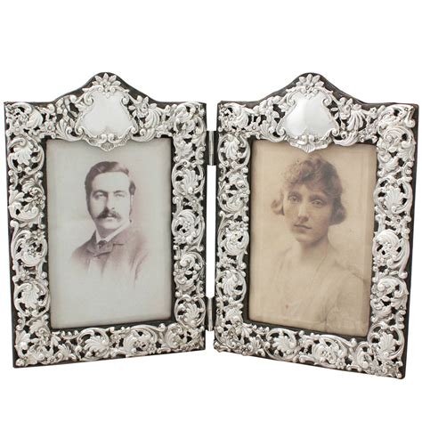 Sterling Silver Double Photograph Frame Antique Victorian At 1stdibs