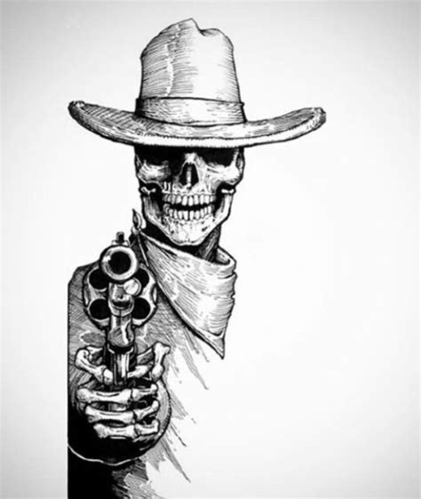 Thisnthat Cowboy Tattoos Western Tattoos Skull Artwork