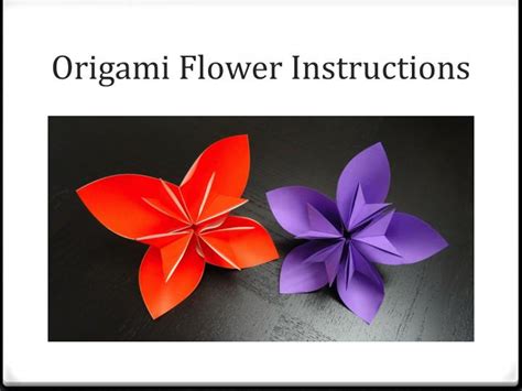 Ppt Origami Flower Instructions Powerpoint Presentation Free